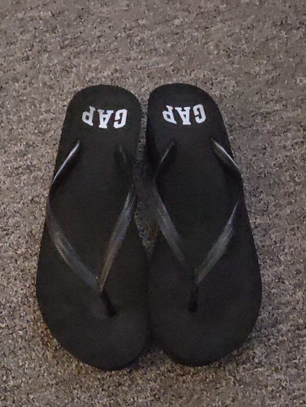GAP Black Womans Flip Flops with Logo